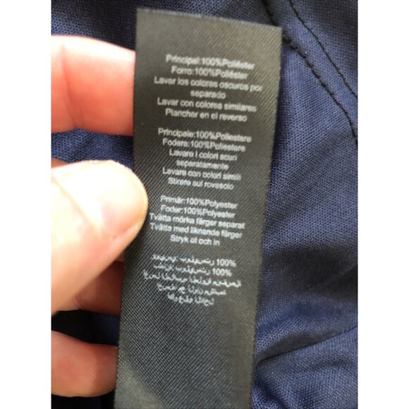 NWT Boohoo Sleeveless Tiered Dress Size 20 Navy Blue Peplum Floral Cottage - Picture 12 of 12